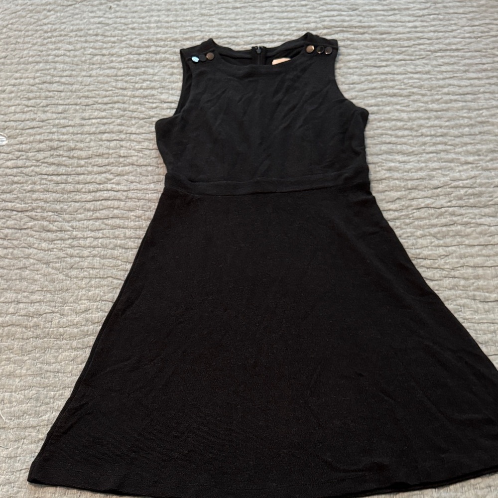 NWOT LOFT Charcoal Sleeveless Top with Button Accents